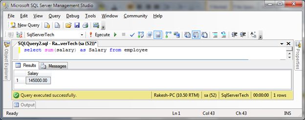 Functions In SQL Server